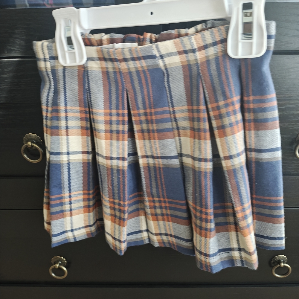 Plaid Blue and Orange Kid's Shorts